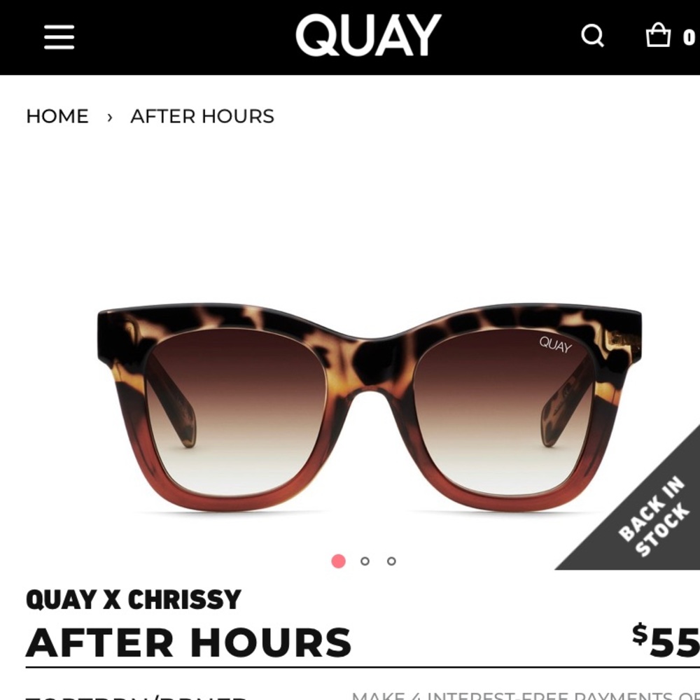 QUAY X CHRISSY SUNGLASSES! NWT and case!